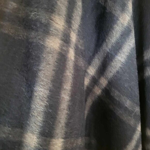 NWOT Wool Midi Plaid Skirt by Nikka, blue and cream, size M (US 8) - Picture 10 of 12